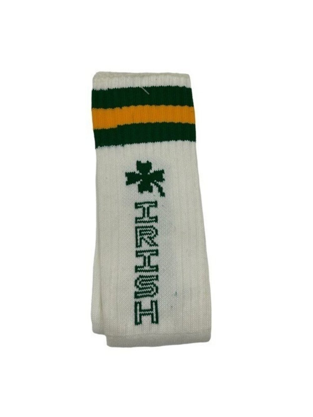 Top Sox Irish Ireland Shamrock Vintage Retro Tube Socks Women's M 80s 70s Stripe